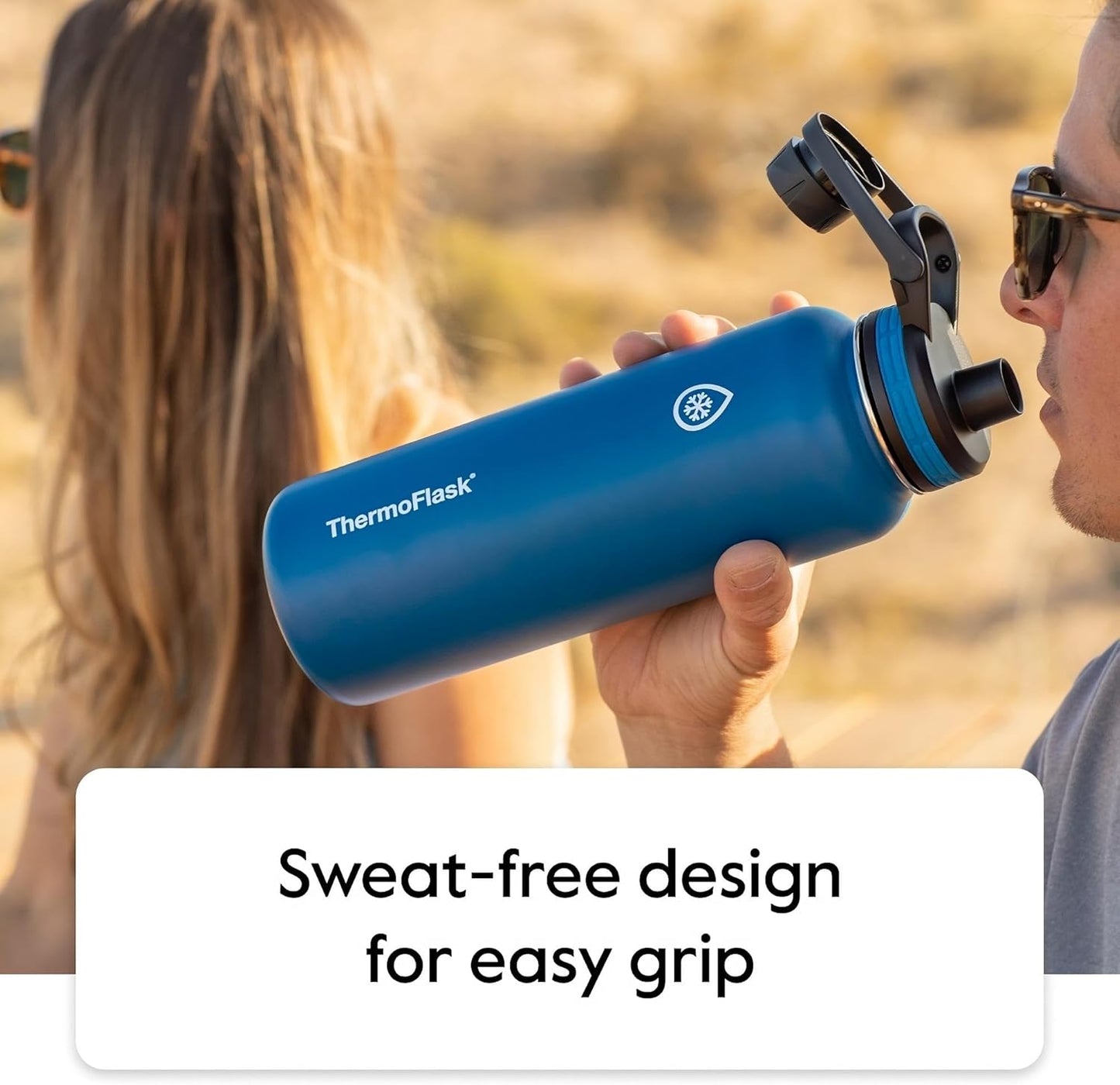 Bottle with Chug Lid & Straw Lid - Insulated Stainless Steel Water Bottle with Leak-Proof Lids - Dishwasher-Safe Reusable Bottle & Lids - Durable Bottle, 2 Straws & 2 Lids - 24 Oz, Capri