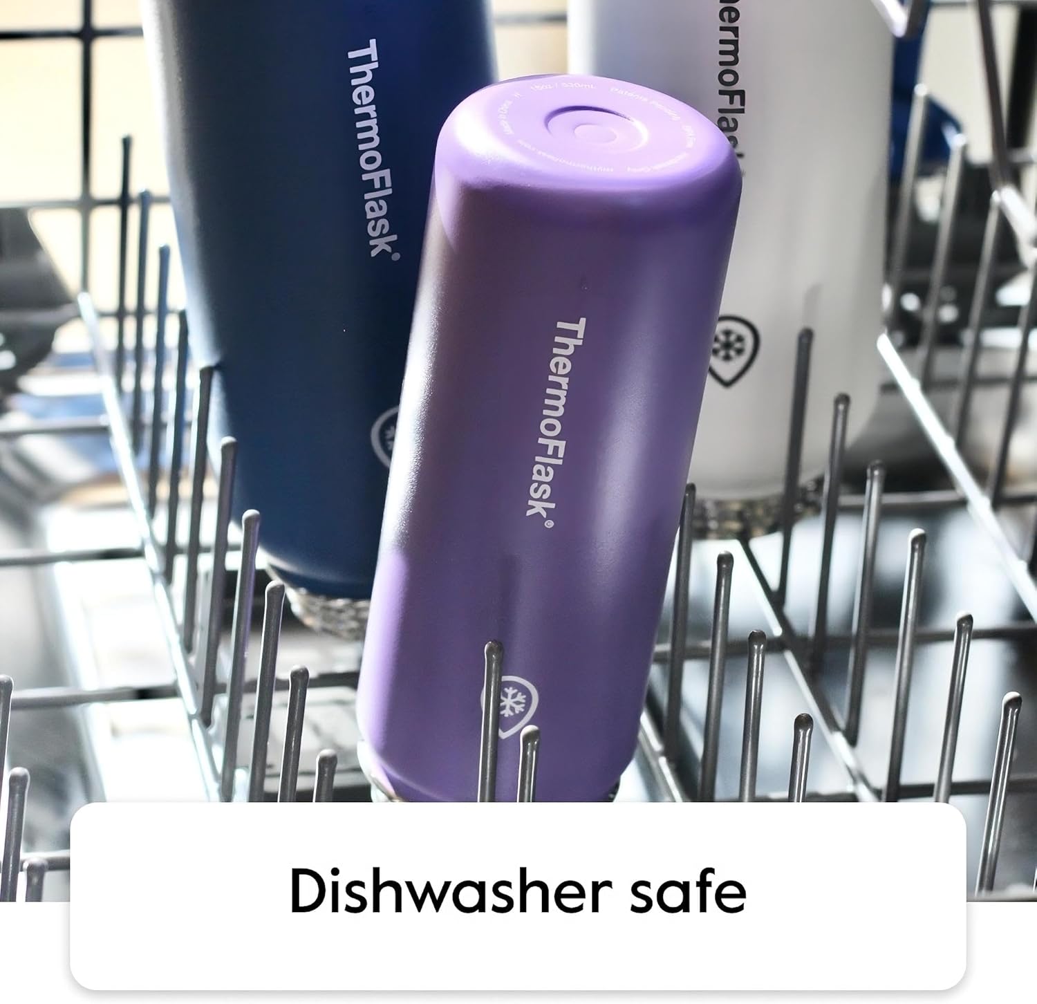 Bottle with Chug Lid & Straw Lid - Insulated Stainless Steel Water Bottle with Leak-Proof Lids - Dishwasher-Safe Reusable Bottle & Lids - Durable Bottle, 2 Straws & 2 Lids - 24 Oz, Capri