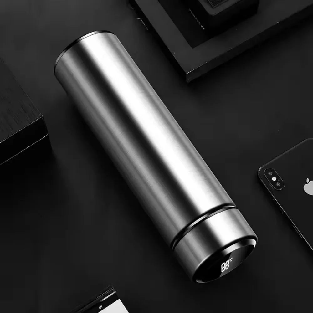 500Ml Thermos Bottle Smart Cup Digital with Temperature Display 304 Stainless Steel Thermos Bottle Long-Lasting Heat