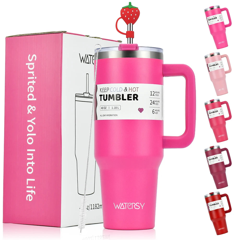 30Oz/40Oz Stainless Steel Tumbler Large Capacity Thermal Bottle Double Vacuum Flasks Keep Cold Thermos Cup DIY Gift Mug