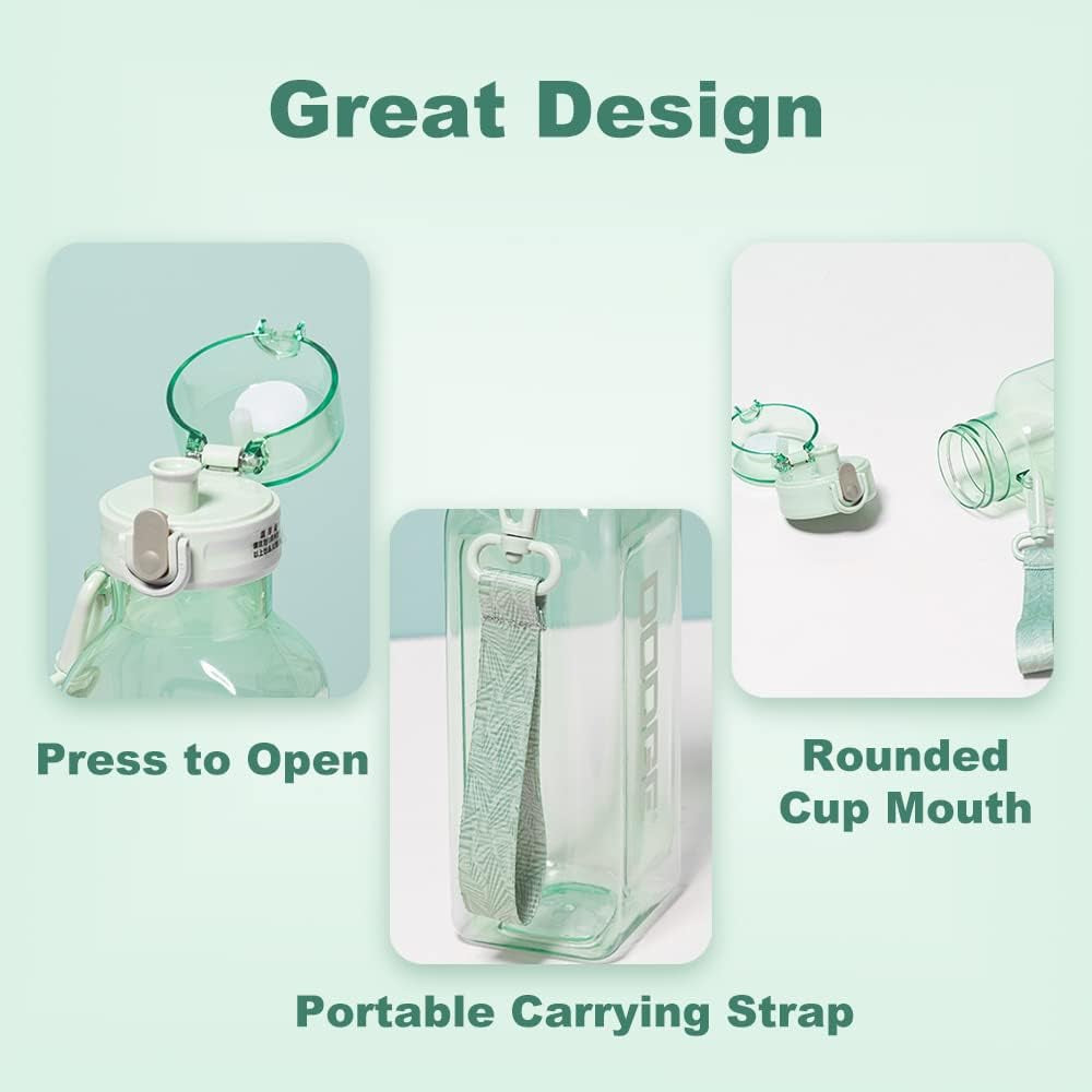 Sports Water Bottle 700Ml, Leakproof and BPA Free Drinks Bottle, Gym Water Bottle, Waterbottle for Travel Picnic Camping Hiking (Green)